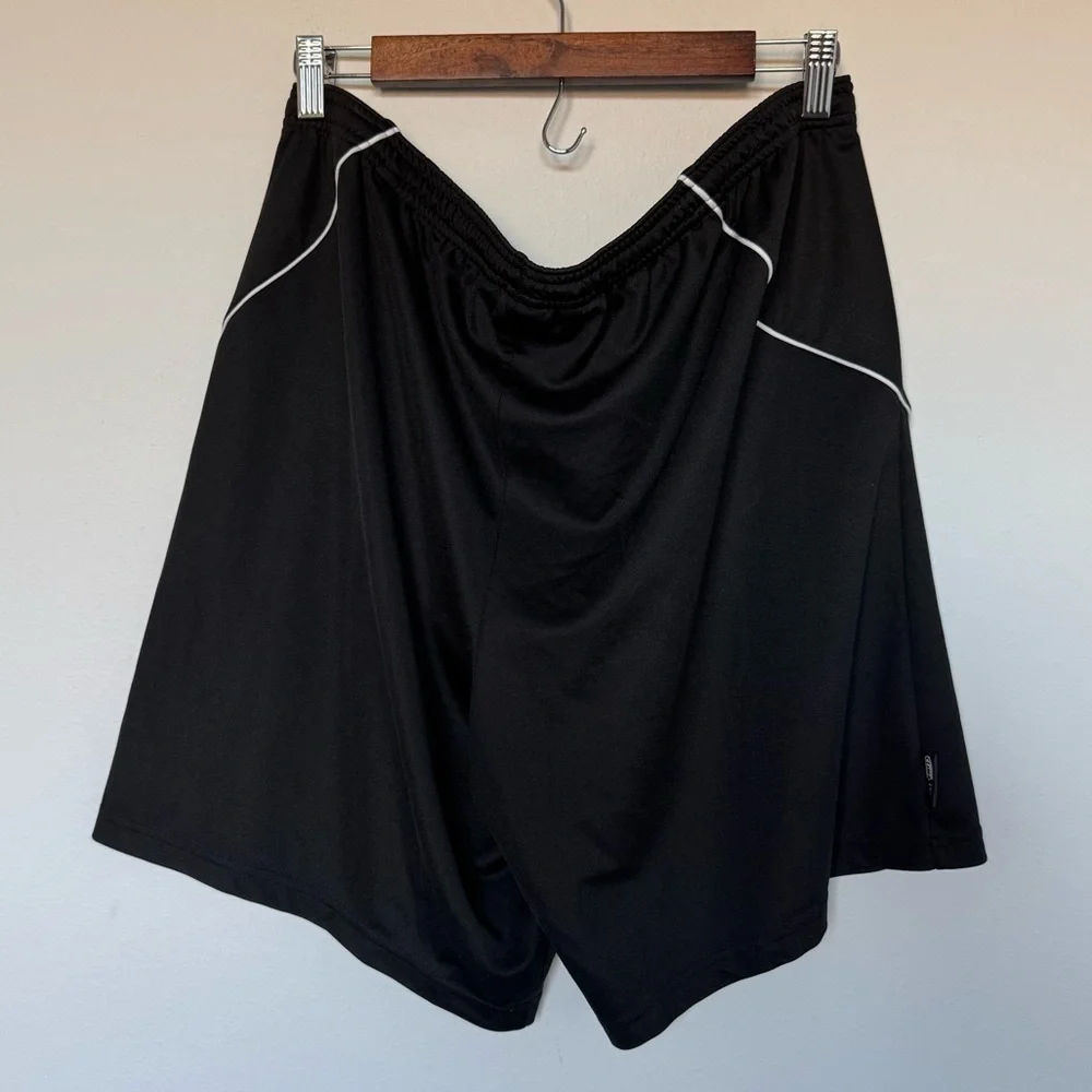 Adidas Men's Black Athletic Shorts with White Accents Size 2XL